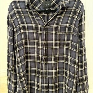 Rails Men's Blue Plaid Shirt